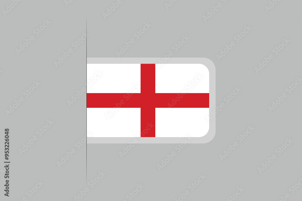 Obraz premium England flag, The flag of England, England national Flag Vector illustration, England crossed flags, Standard color 