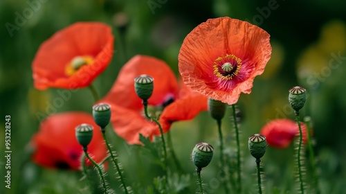 Poppies with details