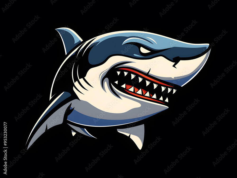 Illustration of a toothy shark. Neural network AI generated art Illustration of a toothy shark. Neural network AI generated art