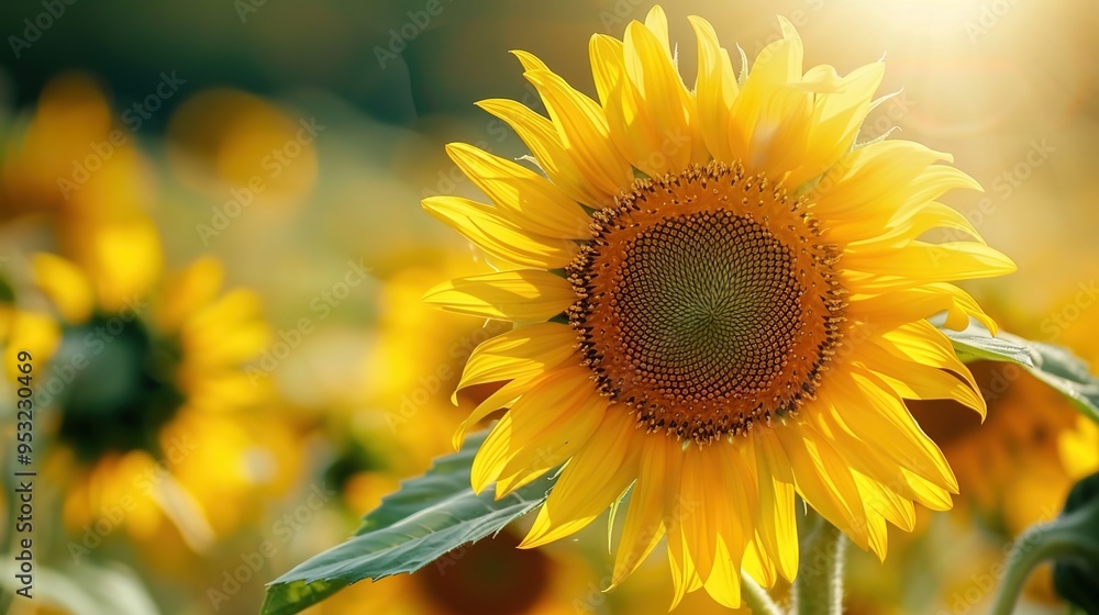 Obraz premium sunflower close up wallpaper