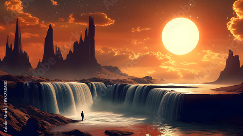 A solitary figure stands at...