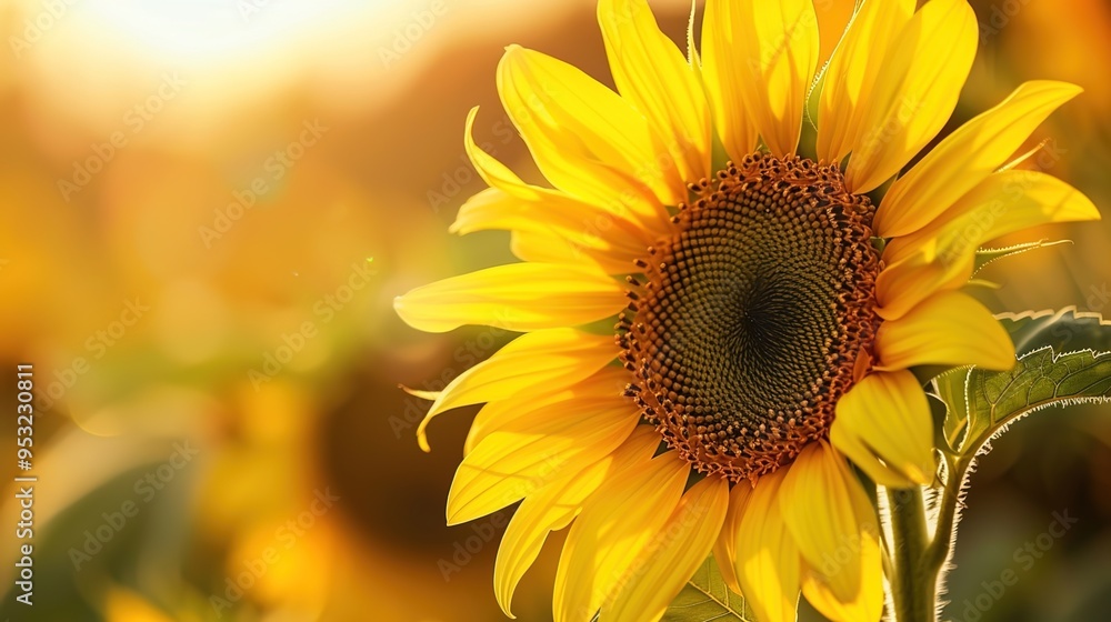 Fototapeta premium sunflower close up wallpaper