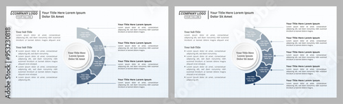 4 & 5 Steps Infographics Diagram with Editable Text on a 16:9 ratio for Business Cycles, Progress, Plans, Goals, and Website Design.