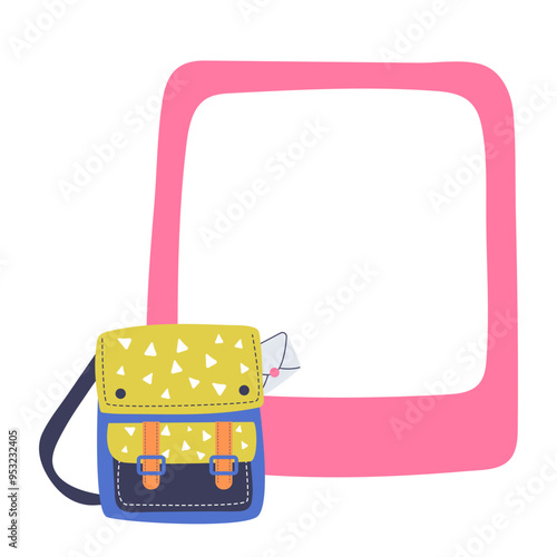 Post world day, cartoon vector isolate frame on the white background