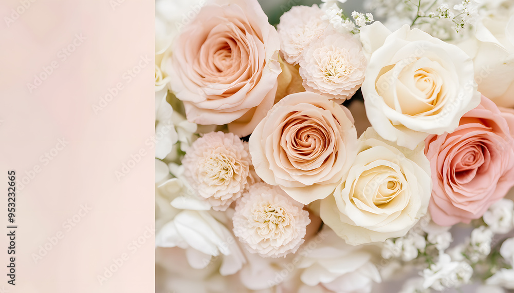 Obraz premium A solid color, like beige or soft pink, that provides a clean and unintrusive backdrop.
