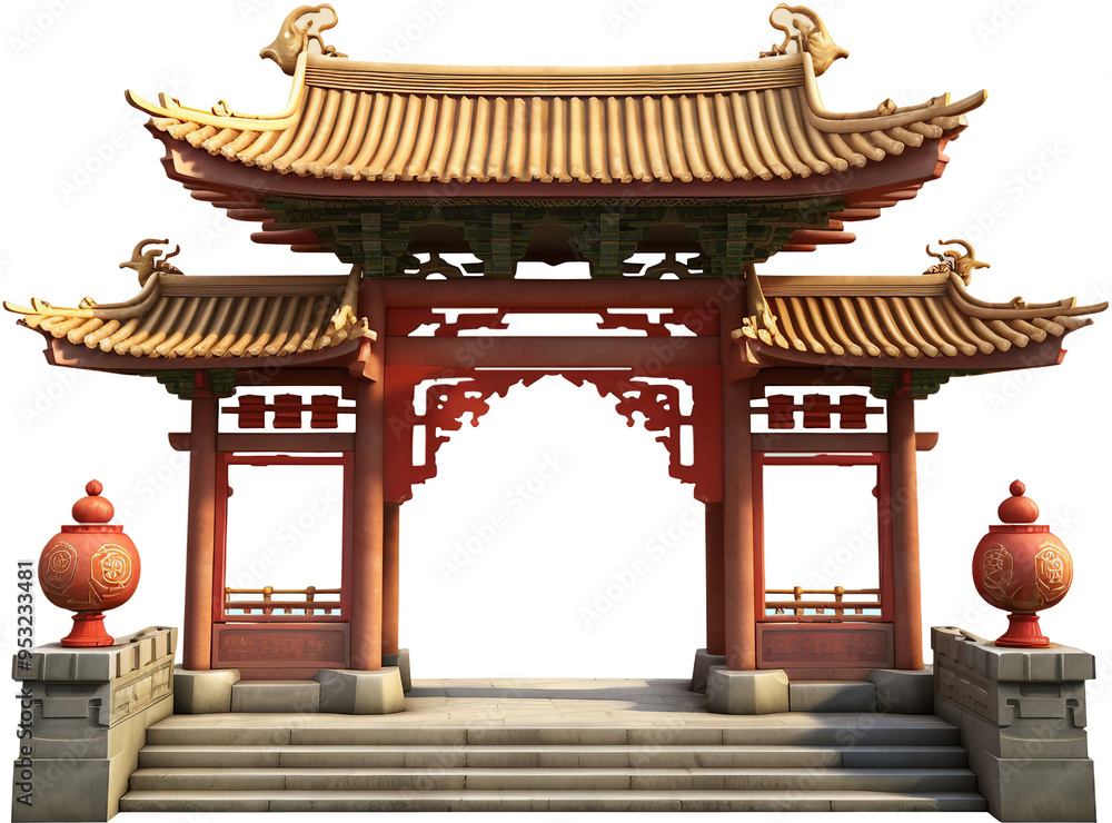 Naklejka premium 중국문