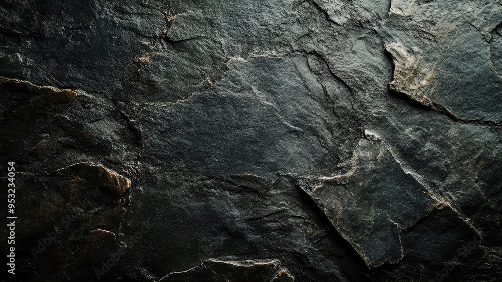 Fototapeta premium the image displays a dark wall with rough texture and natural pattern variations, portraying a raw, rustic aesthetic, detailed hyper realistic image