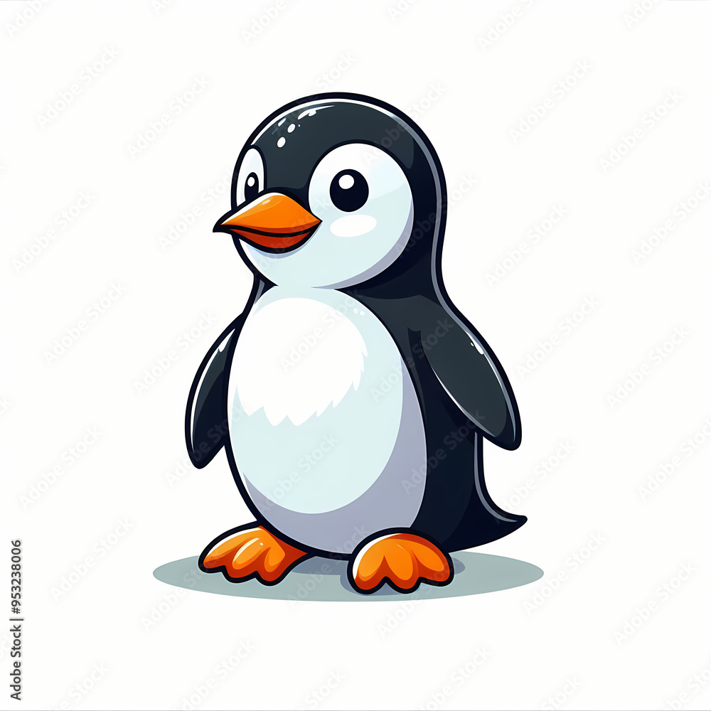 Penguin bird against white background Penguin bird against white background