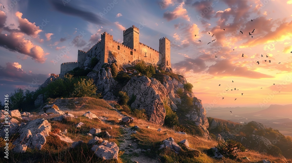 Fototapeta premium historic castle wallpaper