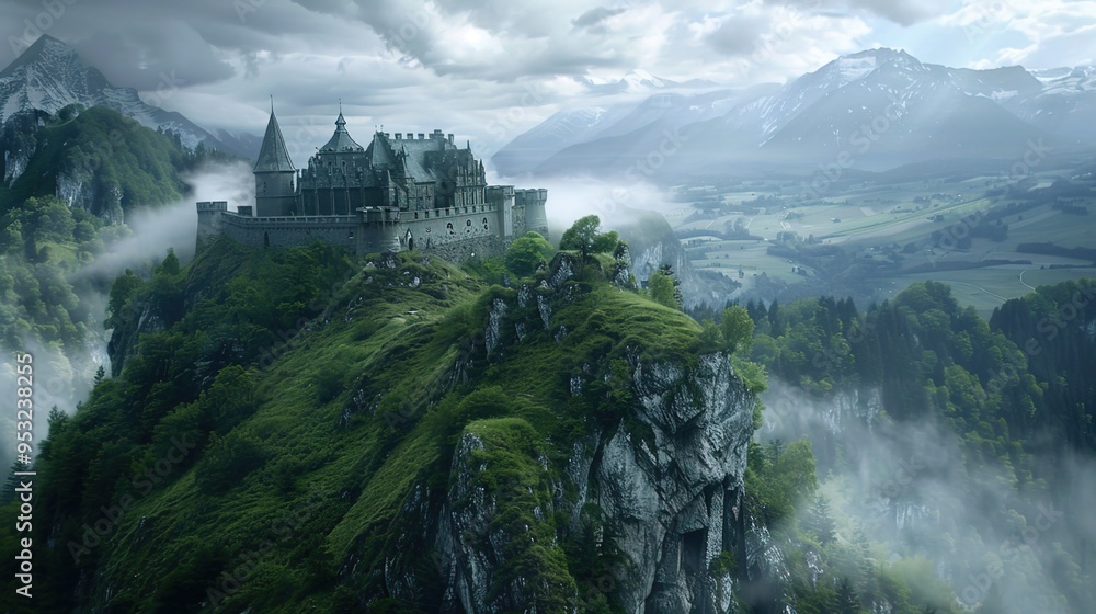 Obraz premium historic castle wallpaper