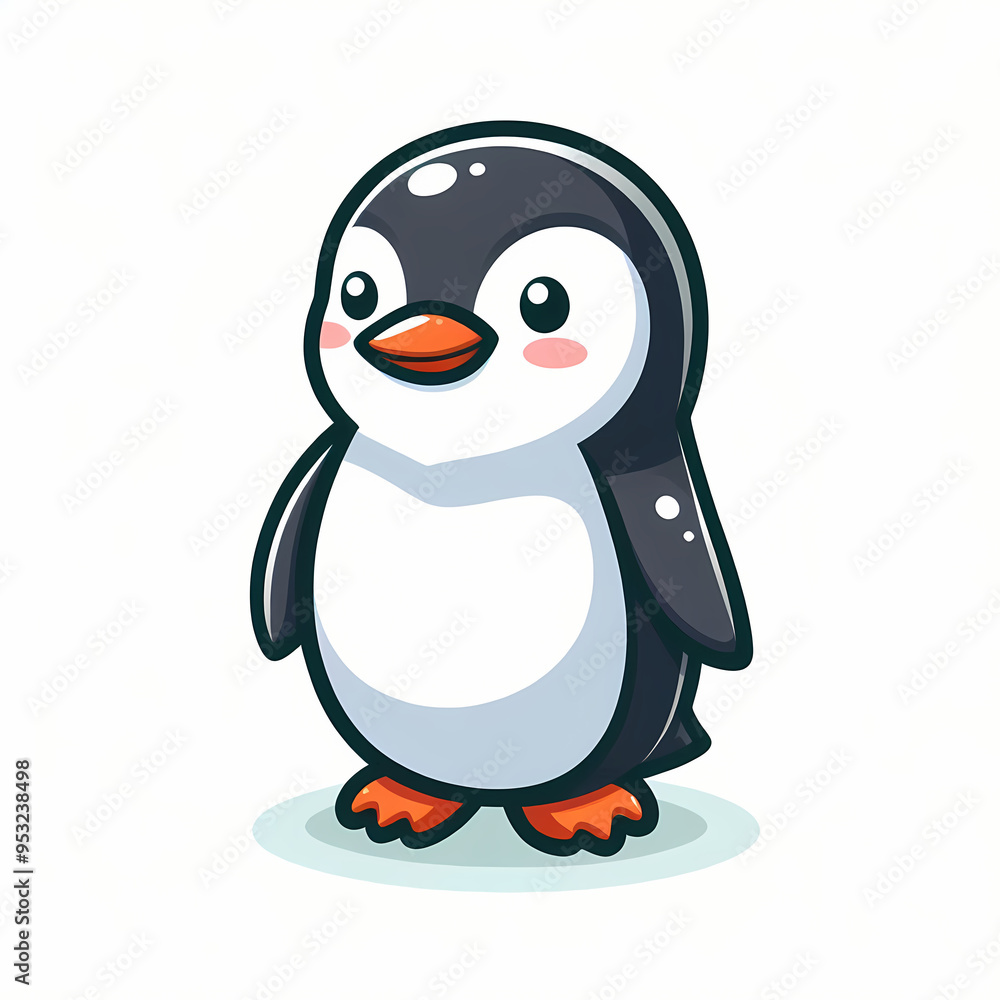 Penguin bird against white background Penguin bird against white background