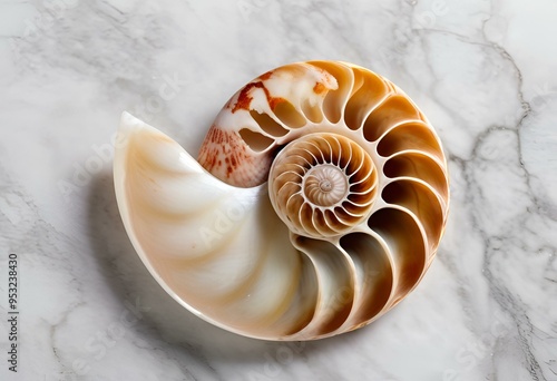 Seashell are beautiful and used for decoration, with patterns and colorful.