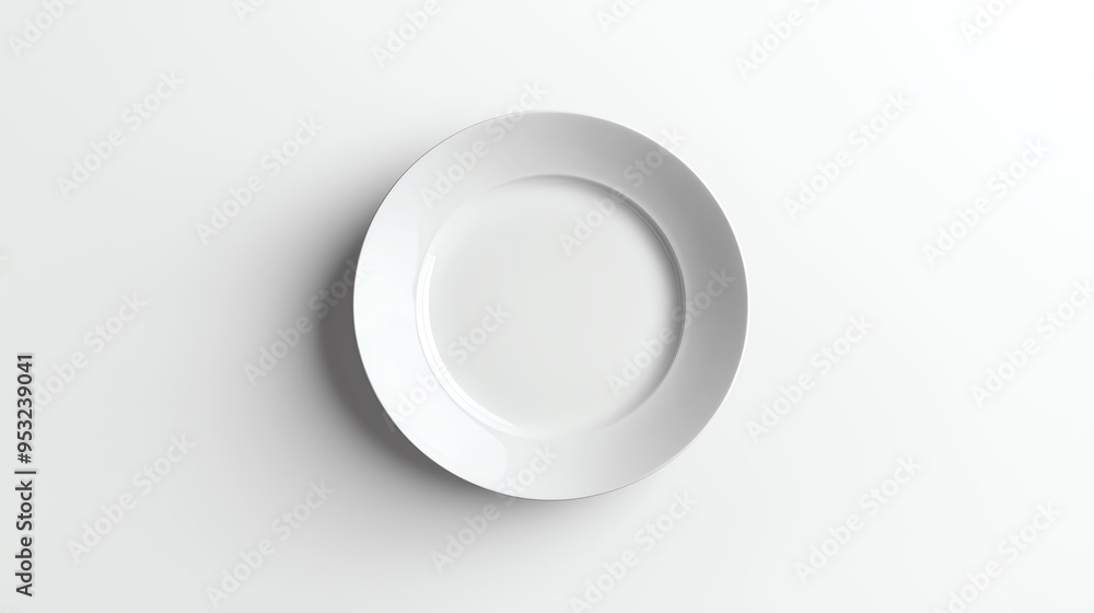 White ceramic plate isolated on white background. White ceramic plate isolated on white background.