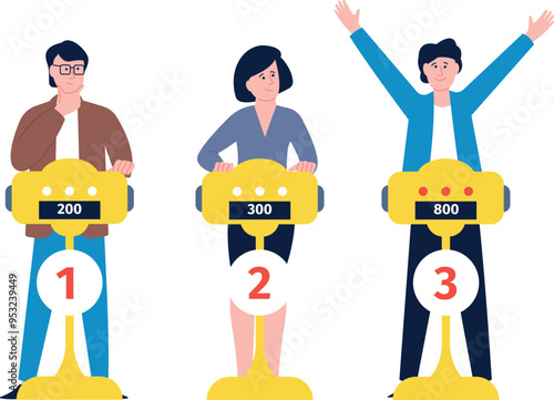 Quiz game tv show. Trivia knowledge contest
