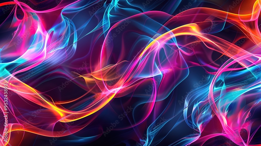 Obraz premium neon abstract pattern wallpaper