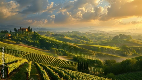 hills and vineyard wallpaper