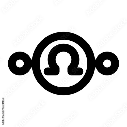 ohmmeter, ohm, measures, resistance, electrical outline icon