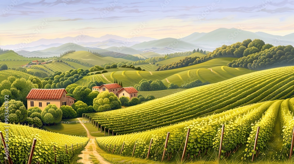 Fototapeta premium Hills and mountain wallpaper