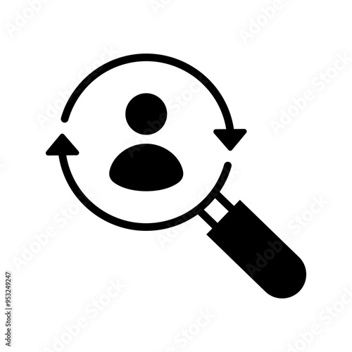 search people icon solid vector design