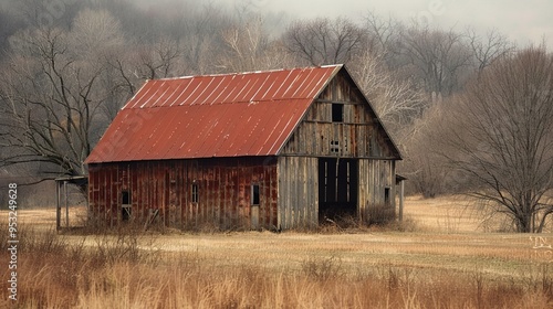 rustic barn wallpaper