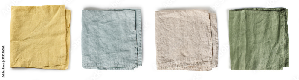folded various cotton napkins folded various cotton napkins