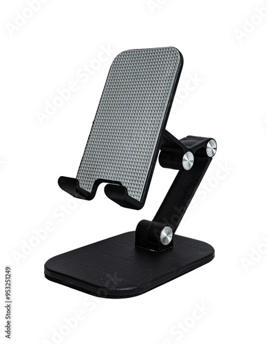 Stand for mobile mellephone for table. Isolated on transparent background.