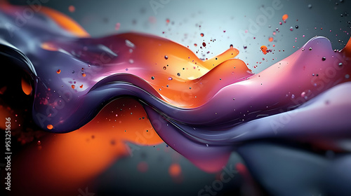 Abstract liquid wave with v...