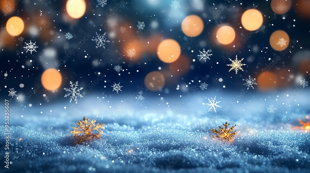 Christmas background with snowflakes, bokeh lights and falling snow --ar 16:9 --v 6.1 Job ID: 6efe36c9-edca-4880-8668-92d27f689589 Christmas background with snowflakes, bokeh lights and falling snow --ar 16:9 --v 6.1 Job ID: 6efe36c9-edca-4880-8668-92d27f689589