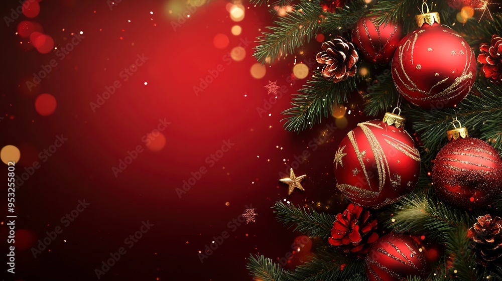 Christmas and New Year background with copy space for greeting card or web banner Christmas and New Year background with copy space for greeting card or web banner