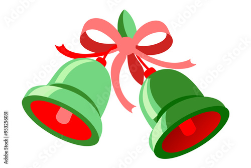 christmas bells isolated on white