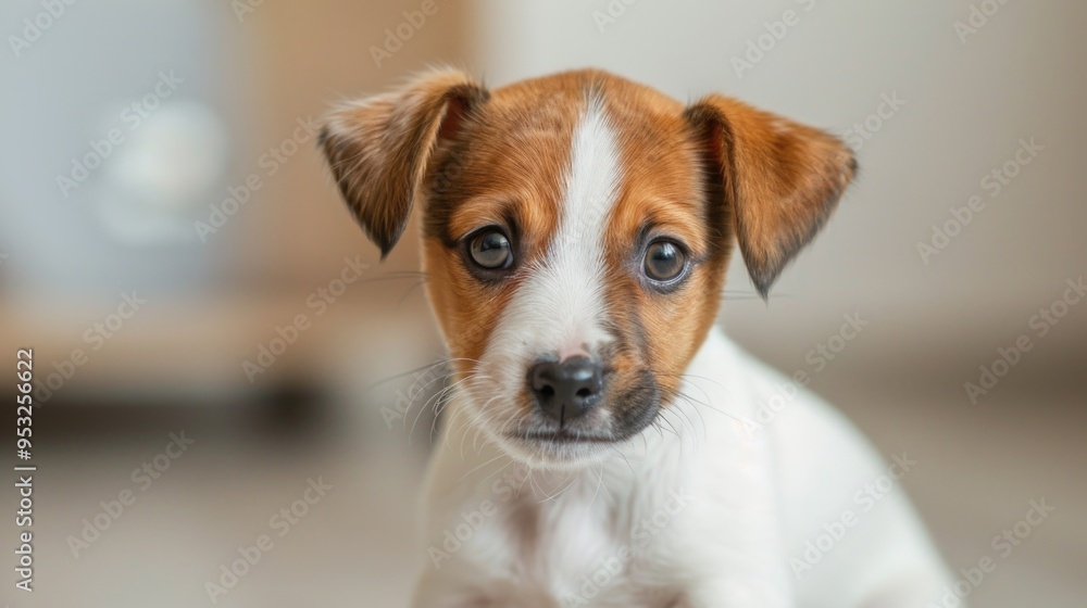 A small dog sitting on the floor, perfect for illustrations or photography about pets A small dog sitting on the floor, perfect for illustrations or photography about pets