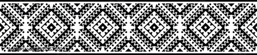 Ethnic border ornament. Geometric ethnic oriental seamless pattern. Stripe vector illustration. Native American Mexican African Indian tribal style. Design border, textile, fabric, clothing, carpet.