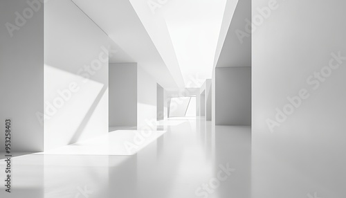 Abstract White Corridor.