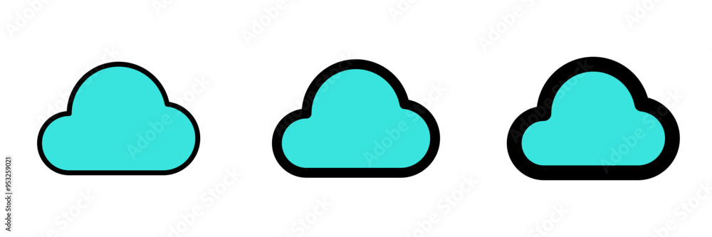 Editable vector cloud icon. Part of a big icon set family. Perfect for web and app interfaces, presentations, infographics, etc Editable vector cloud icon. Part of a big icon set family. Perfect for web and app interfaces, presentations, infographics, etc