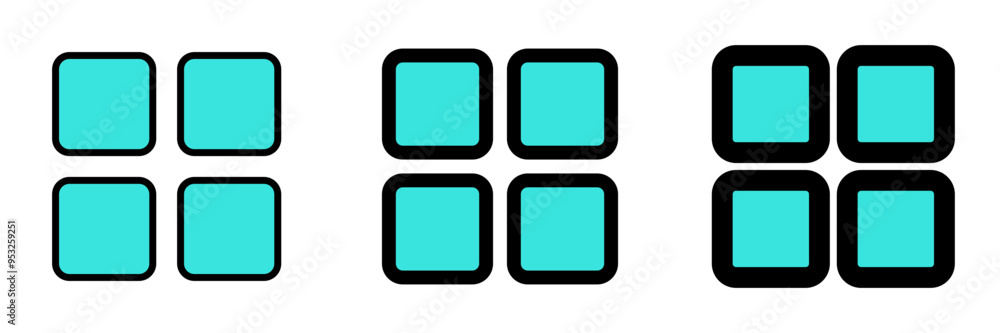 Editable vector square grid icon. Part of a big icon set family. Perfect for web and app interfaces, presentations, infographics, etc Editable vector square grid icon. Part of a big icon set family. Perfect for web and app interfaces, presentations, infographics, etc