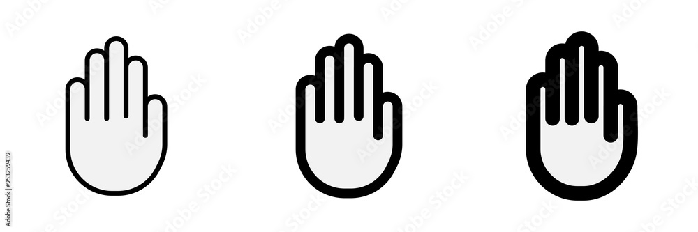 Editable stop, sign language vector icon. Part of a big icon set family. Perfect for web and app interfaces, presentations, infographics, etc Editable stop, sign language vector icon. Part of a big icon set family. Perfect for web and app interfaces, presentations, infographics, etc