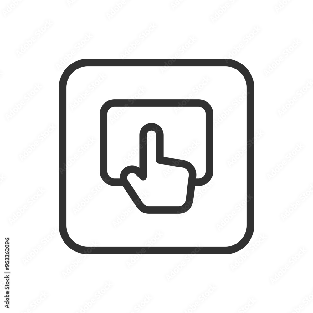 Tap to trackpad, hand icon. Modern, simple flat vector illustration for web site or mobile app Tap to trackpad, hand icon. Modern, simple flat vector illustration for web site or mobile app