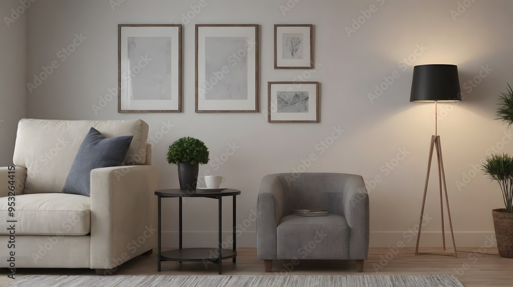 Home mock up design, modern white wall and wooden flooring interior image background Home mock up design, modern white wall and wooden flooring interior image background