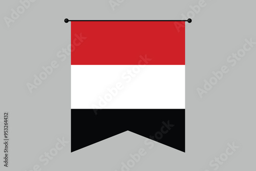 Yemen flag, The flag of Yemen, Yemen national flag, Yemen flag vector illustration
