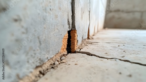 Crumbling Foundation with Visible Cracks and photo