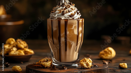 Chocolate milkshake with wh...