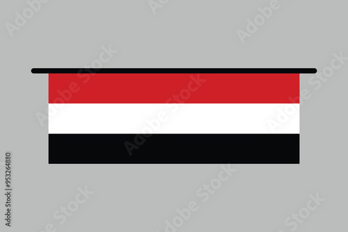 Yemen flag, The flag of Yemen, Yemen national flag, Yemen flag vector illustration
