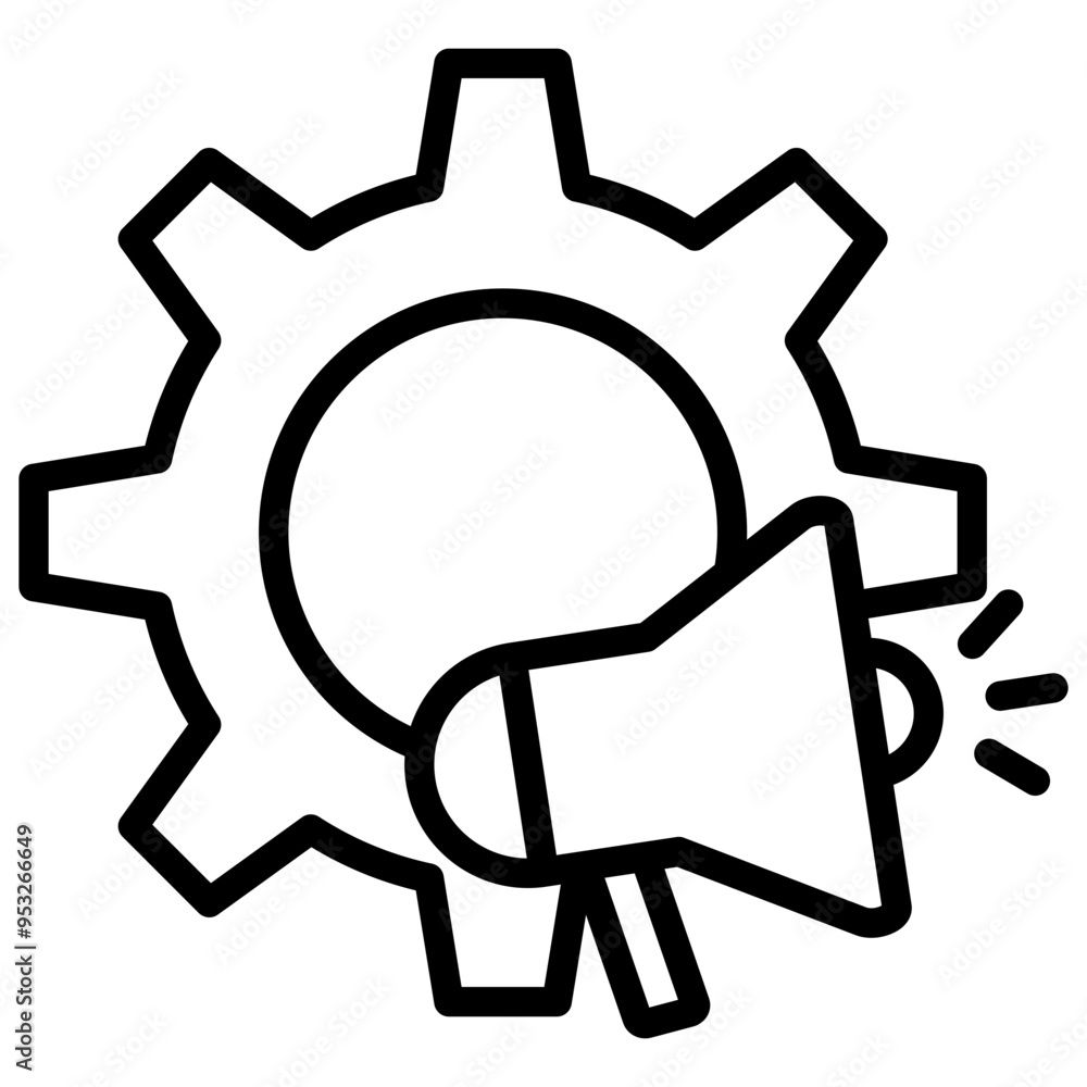 Marketing management icon with line style Marketing management icon with line style