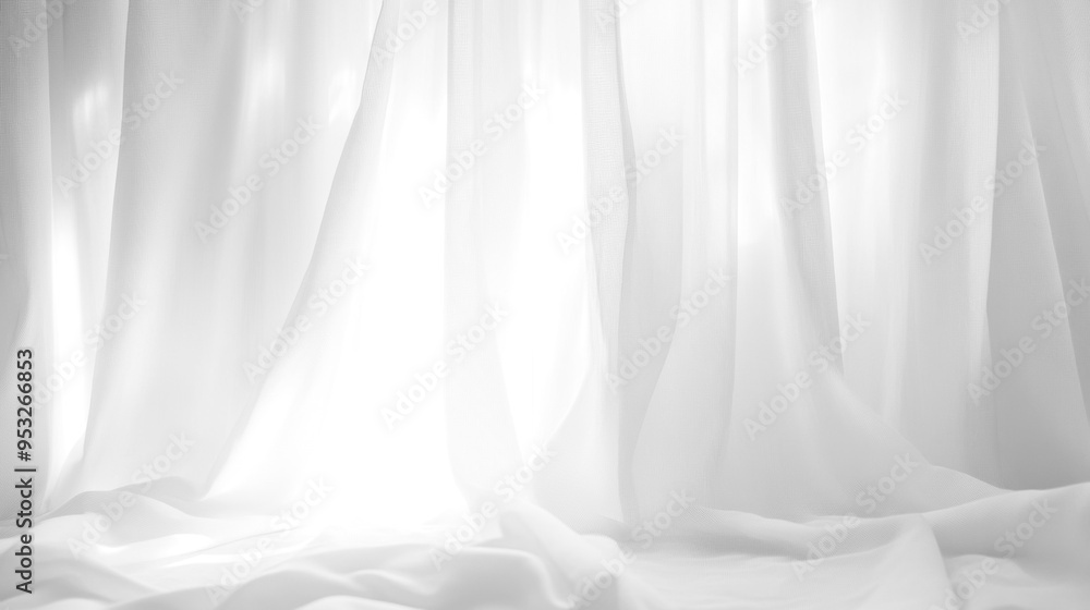 Soft white curtains background for graphic design or wallpaper. Soft white curtains background for graphic design or wallpaper.