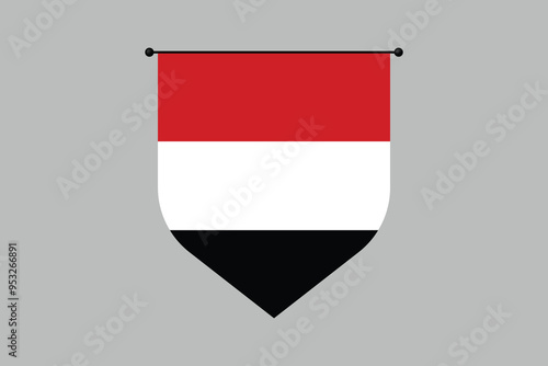 Yemen flag, The flag of Yemen, Yemen national flag, Yemen flag vector illustration
