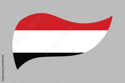 Yemen flag, The flag of Yemen, Yemen national flag, Yemen flag vector illustration

