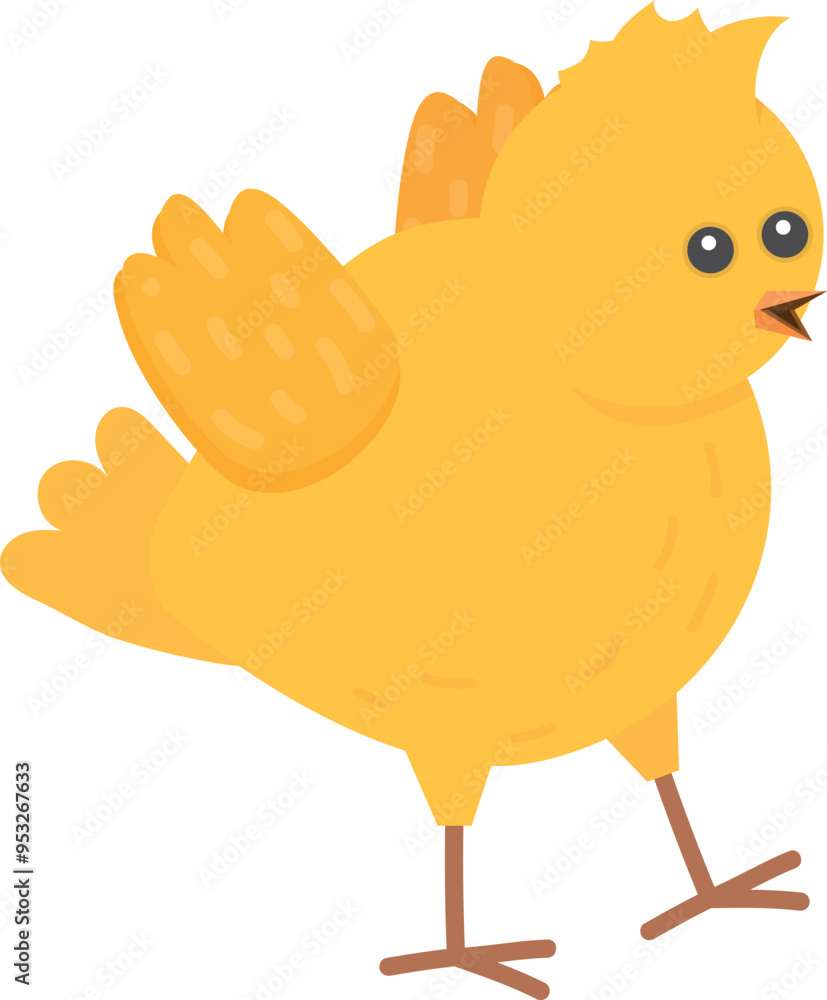 Cute chick baby character. Newborn yellow bird Cute chick baby character. Newborn yellow bird