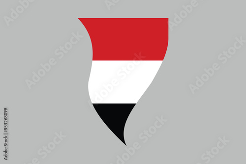 Yemen flag, The flag of Yemen, Yemen national flag, Yemen flag vector illustration

