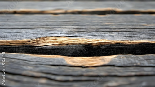 Close up of weathered woode...