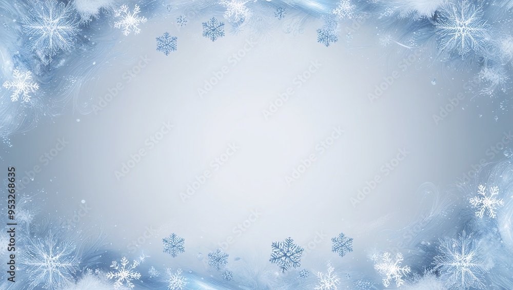 A serene and futuristic digital illustration featuring a mesmerizing blue snowfall effect A serene and futuristic digital illustration featuring a mesmerizing blue snowfall effect